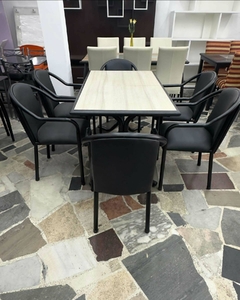 5528A MESA BORDE DE MDF LAQUEADO CON SILLON VALENCIA - comprar online