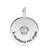 PINGENTE MEDALHA REDONDA 16MM PERSONALIZÁVEL COM ZIRCÔNIA 3MM PRATA 925