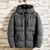 Moda parkas masculino casaco de inverno grosso dos homens jaqueta casual chapéu
