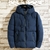 Moda parkas masculino casaco de inverno grosso dos homens jaqueta casual chapéu na internet