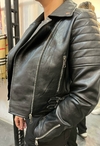 Campera Simil Cuero Doble Hebilla