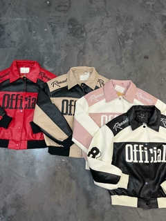 Campera Universitaria Simil Cuero en internet