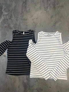 REMERA DURAZNO RAYADA