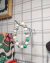 Pulseira miçanga ciano