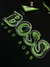 Camiseta Hugo BSS Malha Pima Peruana Preta Bordada Verde