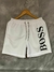 Short Praia Masculino Hugo Boos Branco escrito preto - comprar online