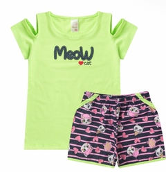 Conjunto Analê Gatinho - Mig & Mel Kids