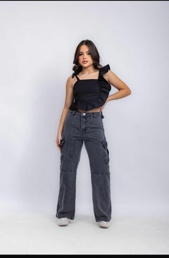 Calça Wide Leg Cargo Juvenil na internet