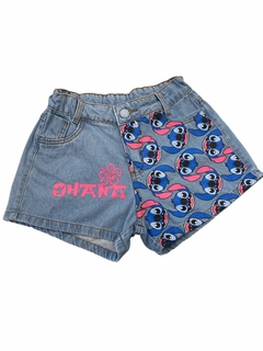 Shorts Jeans Stitch Juvenil Carinhas na internet