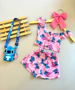 Conjunto Stitch Botões - Mig & Mel Kids