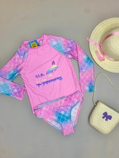 Biquini Sereia com camiseta UV