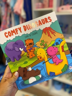 Livro De Colorir Comfy Dinosaurs