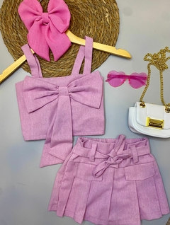 Conjunto Linho com saia plissada - loja online