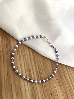 Pulsera plata & cristales - Karmelia Joyas