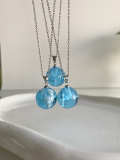 Collar Yo te cielo celeste - comprar online
