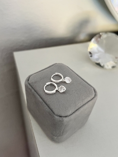 Aros White Heart - Karmelia Joyas