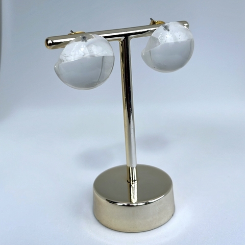 Brinco esfera M transparente