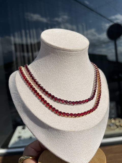 Riviera quadrada Vermelha 3mm