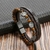 Imagem do Bracelete/Pulseira luxo multicamadas - couro e aço inox