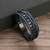 Bracelete/Pulseira luxo multicamadas - couro e aço inox na internet