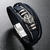 Pulseira/Bracelete masculino - couro com aço inox - comprar online