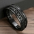 Pulseira/Bracelete multicamadas - couro com aço inox - comprar online