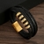Pulseira/Bracelete multicamadas - couro com aço inox na internet
