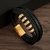 Pulseira/Bracelete multicamadas - couro com aço inox - Click Ofertas
