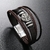 Pulseira/Bracelete masculino - couro com aço inox na internet