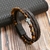 Pulseira/Bracelete multicamadas - couro com aço inox - comprar online