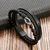 Bracelete/Pulseira luxo multicamadas - couro e aço inox na internet