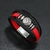 Pulseira/Bracelete masculino - couro com aço inox - comprar online