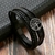 Bracelete/Pulseira luxo multicamadas - couro e aço inox - loja online
