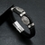 Pulseira/Bracelete masculino - couro com aço inox - loja online