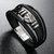 Pulseira/Bracelete masculino - couro com aço inox - comprar online