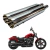 Ponteiras Com Bocal em Alumínio Cromado Street Bob M8