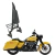 Sissy Bar fixo Diablo 1" 1/2 Com Grelha Preto Touring Road king