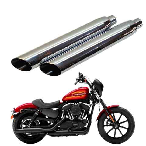 Ponteiras Corte Lateral Cromado Sportster Iron 1200