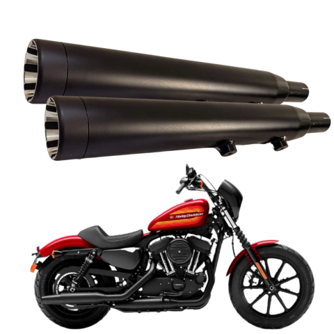 Ponteiras Com Bocal em Alumínio Preto Sportster Iron 1200