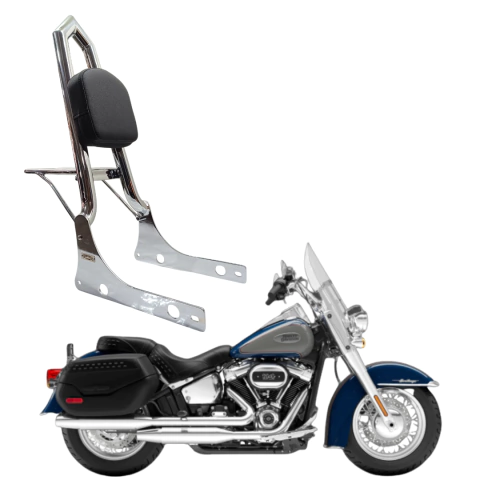 Sissy Bar fixo Monster 1"1/2 Com Grelha Cromado Heritage M8