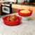 Forma De Silicone Antiaderente C/Alça Para AirFryer 19x7cm Vermelho