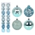 Kit 16 Bolas Árvore Natal Mistas Decoradas Enfeite Luxo 8cm