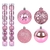 Kit 16 Bolas Árvore Natal Mistas Decoradas Enfeite Luxo 8cm