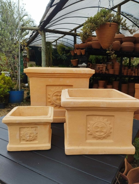 Caixa Cerâmica Vietnamita Sol (3 Tamanhos)