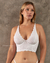 VICTORIA COSSY CORPIÑO CORSELETTE TRIANGULO CON ARO DE PUNTILLA BLANCO 170 JAZ - comprar online