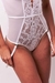 ANDRESSA BODY CON ARO DE PUNTILLA Y TUL CON LYCRA TAZA FORRADA Y PORTALIGAS BLANCO E 2009B