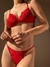 ANDRESSA CONJUNTO TRIANGULO SOFT SIN ARO DE PUNTILLA CON COLALESS REGULABLE ROJO L 5736R - comprar online