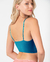 YVETTE CORPIÑO TOP JOCELINE DE MICROFIBRA Y PUNTILLA AZUL 6012JAZ - comprar online