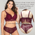 LODY CONJUNTO BUSTIER TAZA SOFT CON ARO CON BASE ANCHA DE PUNTILLA Y VEDETINA BORDO 6362BO