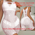 CATSUIT ENTERITO DE RED CON DIAMANTES BLANCO LTY-9094-3B